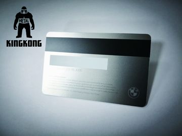 PVC Rfid do plástico 13.56mhz que obstrui a prata do cartão da porta escovada personalizada