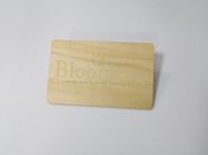 Cartão de madeira do membro do negócio do tamanho do cartão de crédito CR80 com a microplaqueta de NFC IC 13.56MHZ