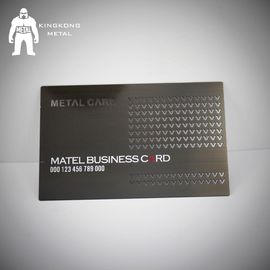 Cartão de aço inoxidável chapeado do metal do logotipo da fonte da fábrica do cartão do metal arma feita sob encomenda