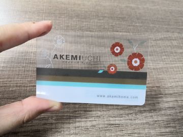 Tamanho plástico transparente 85.6*54mm da impressão do Silkscreen dos cartões