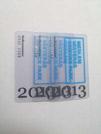 Matt feito-à-medida cartões transparentes do PVC com grava o número do ouro/prata