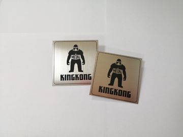 Tamanho personalizado autoadesivo das placas de nome do metal da etiqueta do furo da placa de identificação da indústria