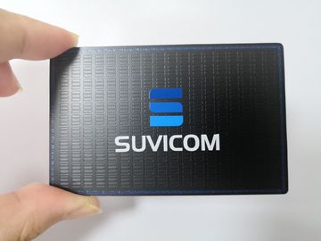 Cartão preto matte de aço inoxidável personalizado do membro do negócio do metal com logotipo pintado cor