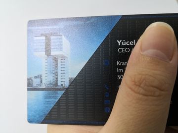 Cartão preto matte de aço inoxidável personalizado do membro do negócio do metal com logotipo pintado cor