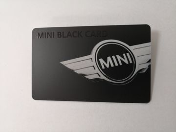 Cartão matte do membro do PVC do preto com a assinatura imprimindo UV lustrosa do branco da listra magnética de HiCo