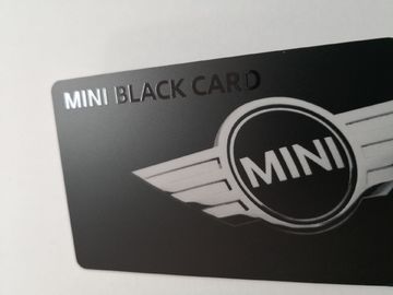 Cartão matte do membro do PVC do preto com a assinatura imprimindo UV lustrosa do branco da listra magnética de HiCo