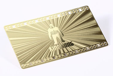 os cartões do metal 13.56mhz/CR80 de aço inoxidável chapearam o cartão do membro do ouro