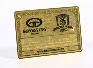 os cartões do metal 13.56mhz/CR80 de aço inoxidável chapearam o cartão do membro do ouro