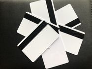 Cartões plásticos lustrosos brancos vazios do PVC com Hico 85.5x54x0.76mm magnéticos