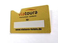 Cartão do VIP da sociedade do PVC do tamanho padrão com revestimento metálico do ouro do Silkscreen