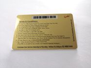 Cartão do VIP da sociedade do PVC do tamanho padrão com revestimento metálico do ouro do Silkscreen
