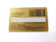 Cartões impressos costume do PVC de Eco com a assinatura metálica do número de série do revestimento do ouro do Silkscreen