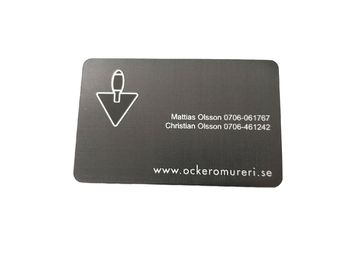Placa de metal que grava cartões de aço inoxidável com superfície do resíduo metálico