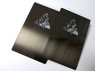 Cartão matte galvanizado luxo do metal do preto do IP escovado terminado