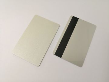 Cartões lustrosos de prata luxuosos do PVC da placa com a listra magnética do louco preto de Hico