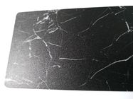 Cartão de mármore geado preto do revestimento 85x54mm da bolha