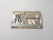 Cartões de prata gravados geados do metal gravura em àgua forte 85x54mm