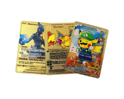 o ouro do metal de Vmax DX GX Pokemon do cartão da coleção de Charizard da espessura de 0.4mm chapeou