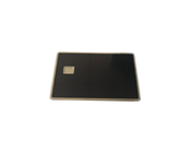 Cartão de crédito vazio preto vermelho do metal da tira do ouro do espelho com Chip Slot