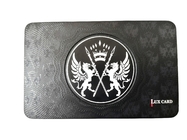 Logotipo feito sob encomenda de CR80 Matte Black Metal Business Cards 0.8mm Debossed