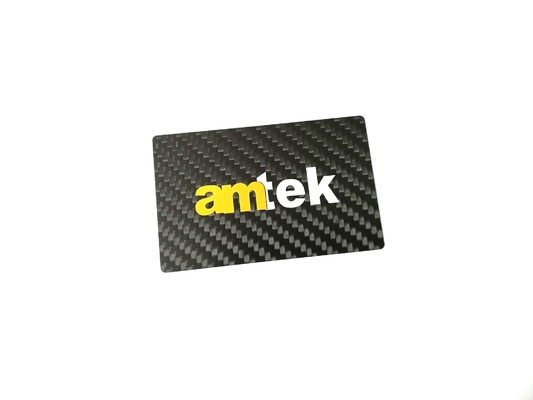 Matt Black Carbon Fibre CR80 Logo Silkscreen Printing Card feito sob encomenda 0.5mm