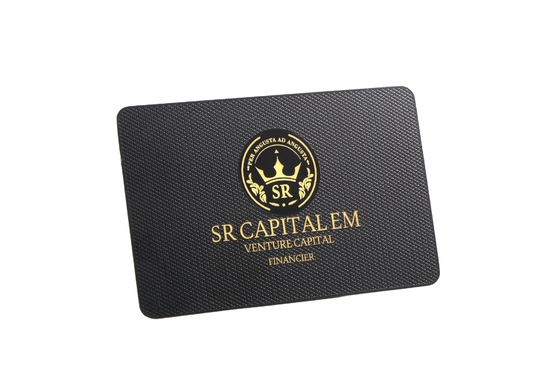 Tamanho do cartão de crédito Aço Latão Metal Cartão Preto Gravação a Laser Logo Impressão Serigrafia