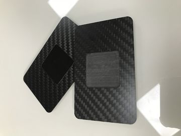 Os cartões pretos matte da fibra do carbono com NFC 13.56MHz lascam CR80 85x54mm